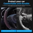 thumbnail image 3 of Bling Car Steering Wheel Cover, 15 Inch Rhinestones Soft Leather Elastic Steering Wheel Protector, Sparkly Crystal Diamond for Women Girls (Black/Red), 3 of 13