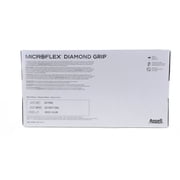 Microflex Diamond Grip Powder-Free Latex Examination Glove, Large, White (100pcs)