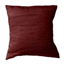 Crushed Taffeta Decorative Throw Pillow/Sham Cushion Cover Burgundy