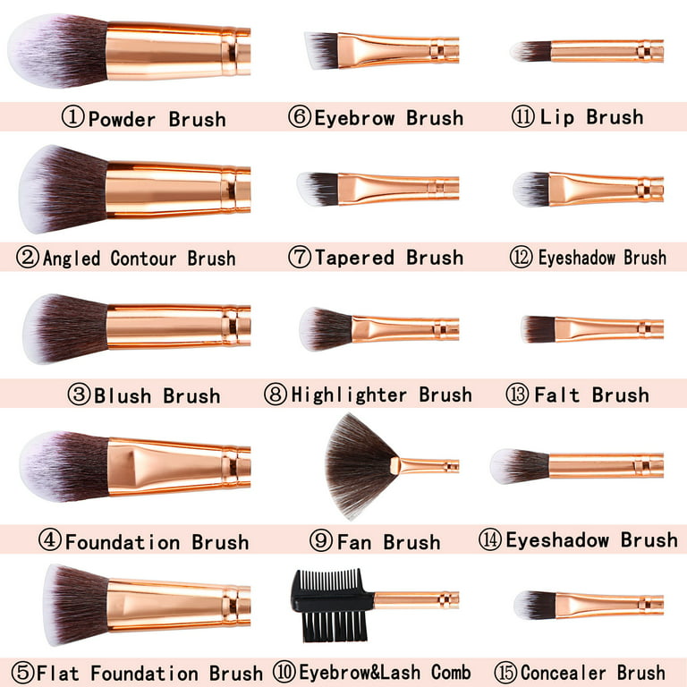 4pcs Small Fan-shaped Makeup Brush, Loose Powder Brush Set