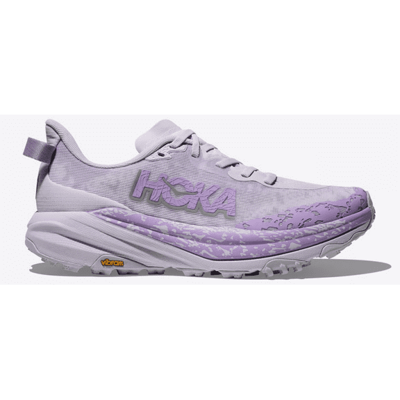 Hoka Women's Speedgoat 6 Trail Running & Hiking Shoes, Size 7.5 US ( Medium ), Starlight Glow / Aster Flower