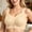 Beige, variant on Lace Back Smooth Plus Size Bra, Side Boob Control Anti-Droop Adjustment Full Bust Mom Everyday Lingerie Black 36
