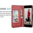 thumbnail image 5 of Tekcoo Wallet Case for iPhone SE 2 2020 / iPhone 7 / iPhone 8, Luxury Pu Leather Card Slots Holder Carrying Folio Flip Cover [Detachable Magnetic Hard Case] Kickstand & Hand Strap, 5 of 6
