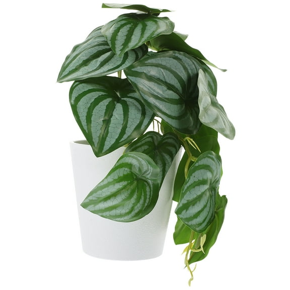 Nicehomfit Realistic Faux Potted Plant Ornament Made of Plastic and Silk Fabric for Indoor Decor