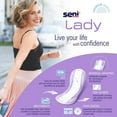 thumbnail image 2 of Seni Lady Moderate Female Incontinent Pad Long Length 11" L S-4P26-PS1, 57, 156 Ct, 2 of 9