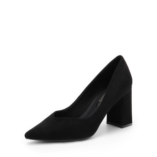 Zapatos de Tacón Alto con Bloque Grueso para Mujer Dream Pairs Negro 8.5 cm