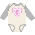 thumbnail image 3 of Inktastic Grandma's Sweetie Pie with Pink Hearts Boys or Girls Long Sleeve Baby Bodysuit, 3 of 5
