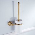 thumbnail image 4 of Portaescobillas de baño de bronce antiguo, accesorios de baño de diseño europeo clásico montados en la pared, construcción a prueba de óxido para mayor durabilidad, 4 of 5
