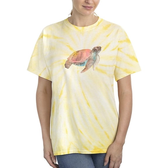 Calm Sea Turtle Watercolor Tie Dye Cyclone Women -Image by Shutterstock, Female Large