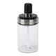 thumbnail image 5 of Tarro de condimento de vidrio transparente, bote para sal, pimienta y condimentos con cuchara para uso en la cocina, 5 of 14