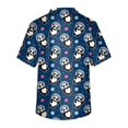 thumbnail image 3 of Men's Printing Short Sleeve V-neck Working Blouse Chest Pocket Carer Top 4XL, 3 of 3