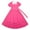 A#Hot Pink24, variant on Tween Girl's Solid Color Maxi Dress Square Neck Ruffle Sleeve High Low Hem Split Formal Dress Elegant Party Dress
