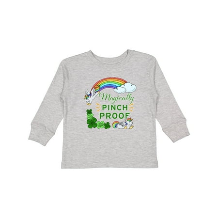

Inktastic Magically Pinch Proof Gift Toddler Boy or Toddler Girl Long Sleeve T-Shirt