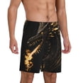 thumbnail image 2 of Pofeuu Black And Gold Fire Dragon Print Men's Soft Woven Elastic Waistband Sleep Pajama Short-3X-Large, 2 of 6