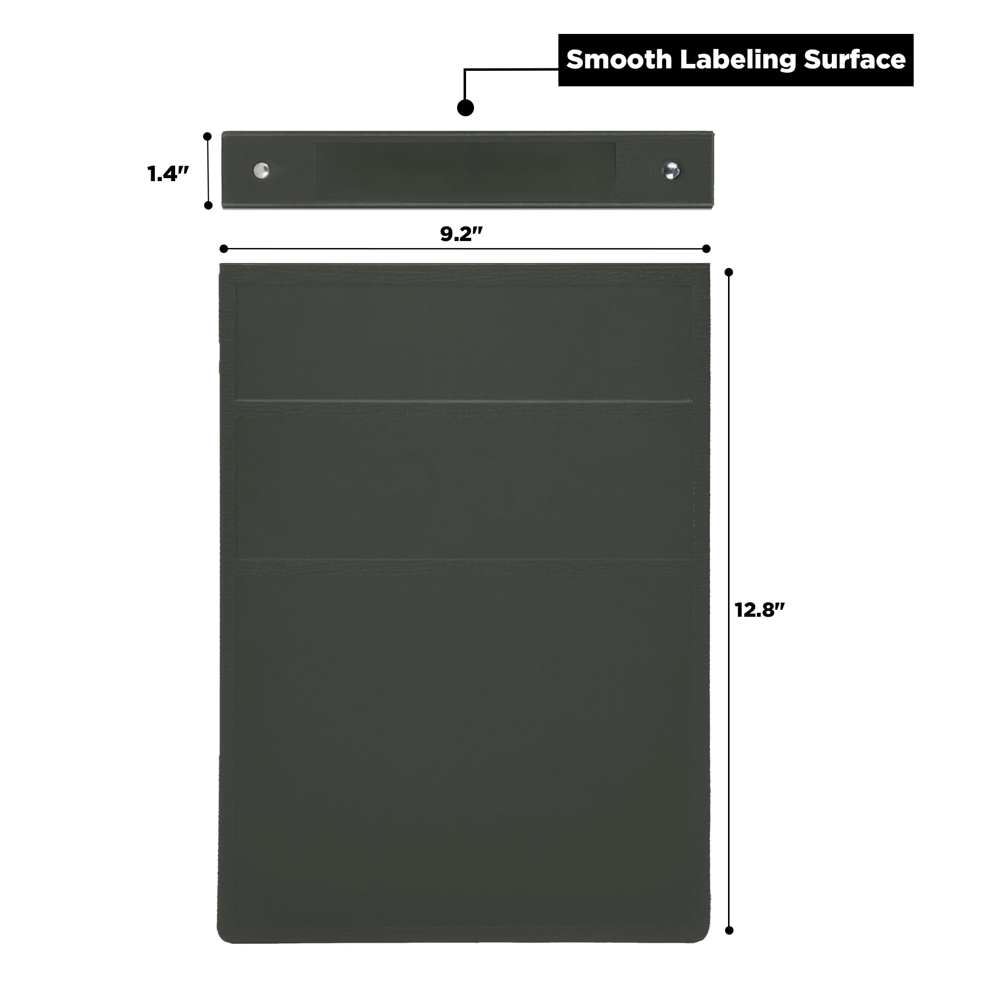 Carstens 1-Inch Heavy Duty 3-Ring Binder -Top Opening, Charcoal Gray