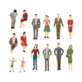 thumbnail image 2 of 1:30 Scale Model Train Tiny Seated/Standing People Figures G Scale Miniature, 2 of 7