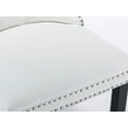 thumbnail image 6 of ODUSE-DAILY Dining Chairs Set of 4, Kitchen & Dining Room Chairs, Nailheads Tufted Chair, Sillas De Comedor, White PU & Blue Velvet Upholstered, Wood Legs (Two-Tone, 4 Pcs), 6 of 12