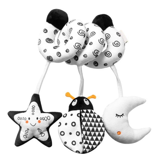 Juguete Colgante Para Niños, Animal De Peluche En Espiral, Blanco Y Negro