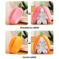 thumbnail image 2 of Rabbits Muppet Toys Reversible Carrots Strawberrys Bunny Pillow Plush Toy Doll For Boys Girls-e, 2 of 5