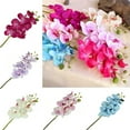 thumbnail image 3 of Funie Artificial Butterfly Orchid Flower Bouquet Phalaenopsis Wedding Home Rome Decor, 3 of 7