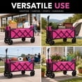 thumbnail image 5 of Upgraded Folding Wagon with 5x2" Wide All-Terrain Wheels, Expandable Dual-Layer Utility Wagon with 220lbs Capacity, Lightweight Collapsible Garden Cart for Camping, Shopping, Sports and Fishing,, 5 of 7