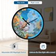 thumbnail image 5 of Voice Activated Clock with Glow Light 12 Inch Large Silent Wall Clock Battery Operated for Home Decor Playful Cat Lying Sunflowers, 5 of 8