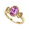 thumbnail image 2 of Tommaso Design� Oval 8x6mm Created Pink Sapphire Ring, 2 of 9