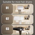 thumbnail image 3 of Accesorios de Baño Soporte para Secador de Pelo de Baño Sin Perforaciones de Montaje en Pared Organizador de Baño Soporte de Almacenamiento de Conducto de Aire, 3 of 6