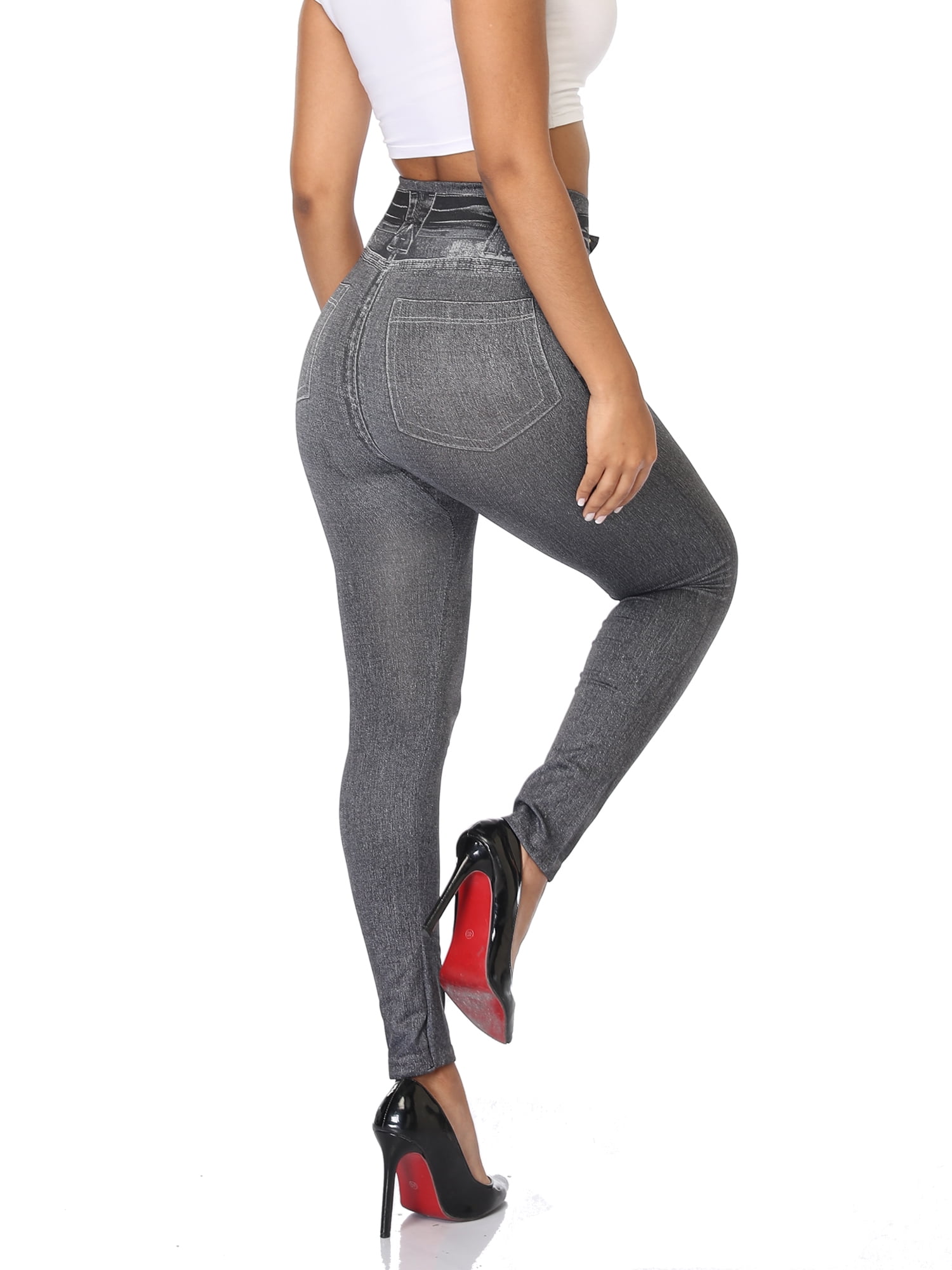 MISS MOLY Women's Skinny Stretch Pull-On Knit Jegging Pants Fit Denim Jeans - Walmart.com