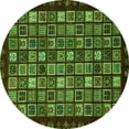 thumbnail image 1 of Ahgly Company Indoor Round Abstract Green Modern Area Rugs, 6' Round, 1 of 4
