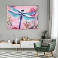 thumbnail image 2 of ONETECH  Blue Dragonfly Tapestry Wall Hanging Colorful Floral Dragonfly Tapestry for Kids Boys Girls Animal Decor Wall Tapestry Botanical Wall Art for Bedroom Living Room, 2 of 7