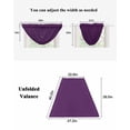 thumbnail image 6 of Waterfall Valances for Windows, Pure Dark Purple Kitchen Sheer Valance Curtains, Simple Solid Color Rod Pocket Elegant Swag Valances for Living Room Bedroom, 47.2"x38.5", 1 Panel, 6 of 8