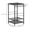 thumbnail image 3 of Outsunny Garden Tool Organizer with 14 Hooks, Yard Tool Tower Rack, Black, 3 of 10