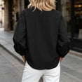 thumbnail image 4 of Zpanxa Windbreaker Jacket Women Stand Collar Zip Up Lightweight Hoodless Elastic Cuffs Sports Coat with Pockets Black L, 4 of 5