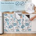 thumbnail image 4 of Teal Leaves Fall Oven Skirt Curtain for Kitchen Decor 28"x35", Thanksgiving Botanical Autumn Leaf Self Adhesive Stove Curtains Skirt Cabinet Curtains for Bathroom Laundry Room, 4 of 8