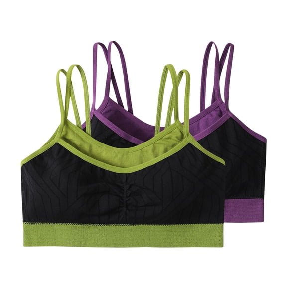 Hurxie 2 Pack High Impact Sports Bras for Women, Running Bra Workout Crop Tank Tops Longline Sports Bra Push up Army Green ,S