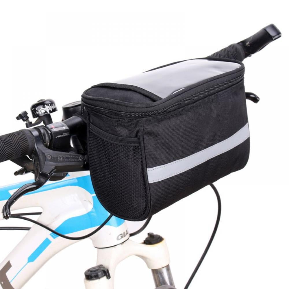 Elviray Large Capacity Polyester Bike Bicycle Front Basket Durable Waterproof Tube Handlebar Bag Outdoor Sport Accessories 