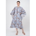 thumbnail image 3 of MISS LAVISH LONDON Beach Dress Swim Cover Up Collar and Tie-up With Tassels Kaftan Dresses for Women - 172-Slate Grey, XX-Large, 3 of 7