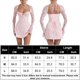 thumbnail image 2 of Vestido de manga larga de encaje para mujer Vestido de corte bajo Vestido para salir Kuymtek Rosa T L para Mujer, 2 of 6