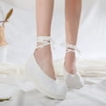 thumbnail image 6 of Greenadscape Dance Performance Shoes Cotton Cloth Women Wedding 1 Pair, 6 of 8