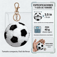 thumbnail image 2 of 6 llaveros de balón de futbol de peluche, 9 cm, con broche metálico, accesorios suaves para mochila, bolso y llaves, recuerdos para fiesta y regalos de equipo, 2 of 4