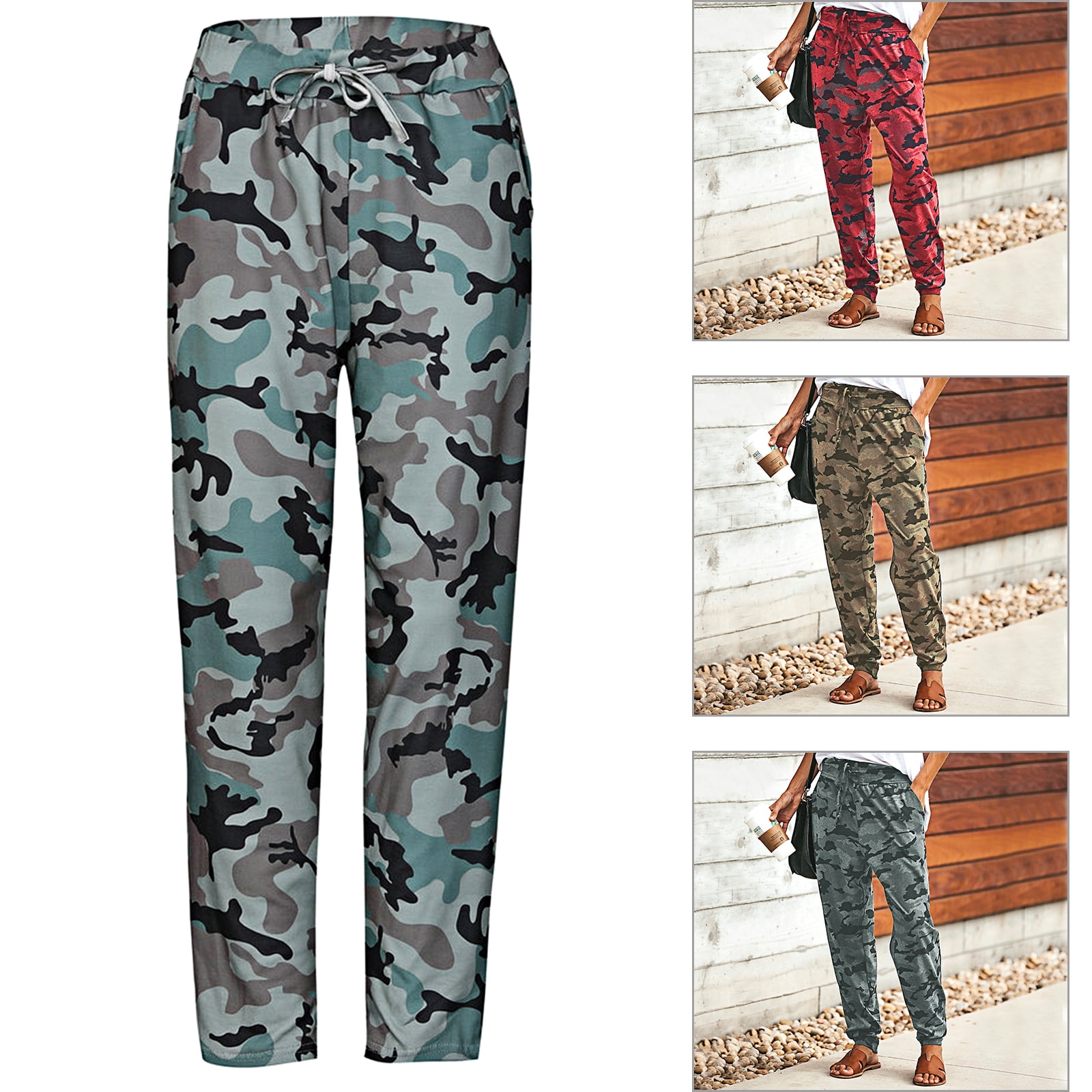 elastic camo pants