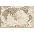 thumbnail image 1 of Carte du Monde - Pacifique Centrée, 1 of 1