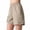 Khaki-03, variant on Women’s Hiking Shorts – High Waisted Pull On Cargo Casual Golf, Water Resistant 7” Inseam Mid Thigh