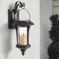 thumbnail image 3 of LuxenHome Hanging Solar Light Lantern Wall Sconce, 3 of 10