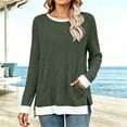 thumbnail image 4 of Bixock Women's Maternity Tops Long Sleeve Shirts Crew Neck Soild Color Loose Casual Pregnant Pullover Tops Soft Comfortable Daily Wear Maternity Clothings, 4 of 6