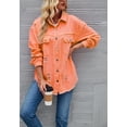 thumbnail image 2 of Solid Color Distressed Jacket, Orange, Small, 2 of 5