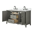 thumbnail image 3 of Vanity Art 54" Bathroom Vanity with Sinks and Engineered Marble Top, Freestanding Storage Cabinet with 2 Drawers, 2 Shelves and 1 Flip Down Tray, 3 of 8