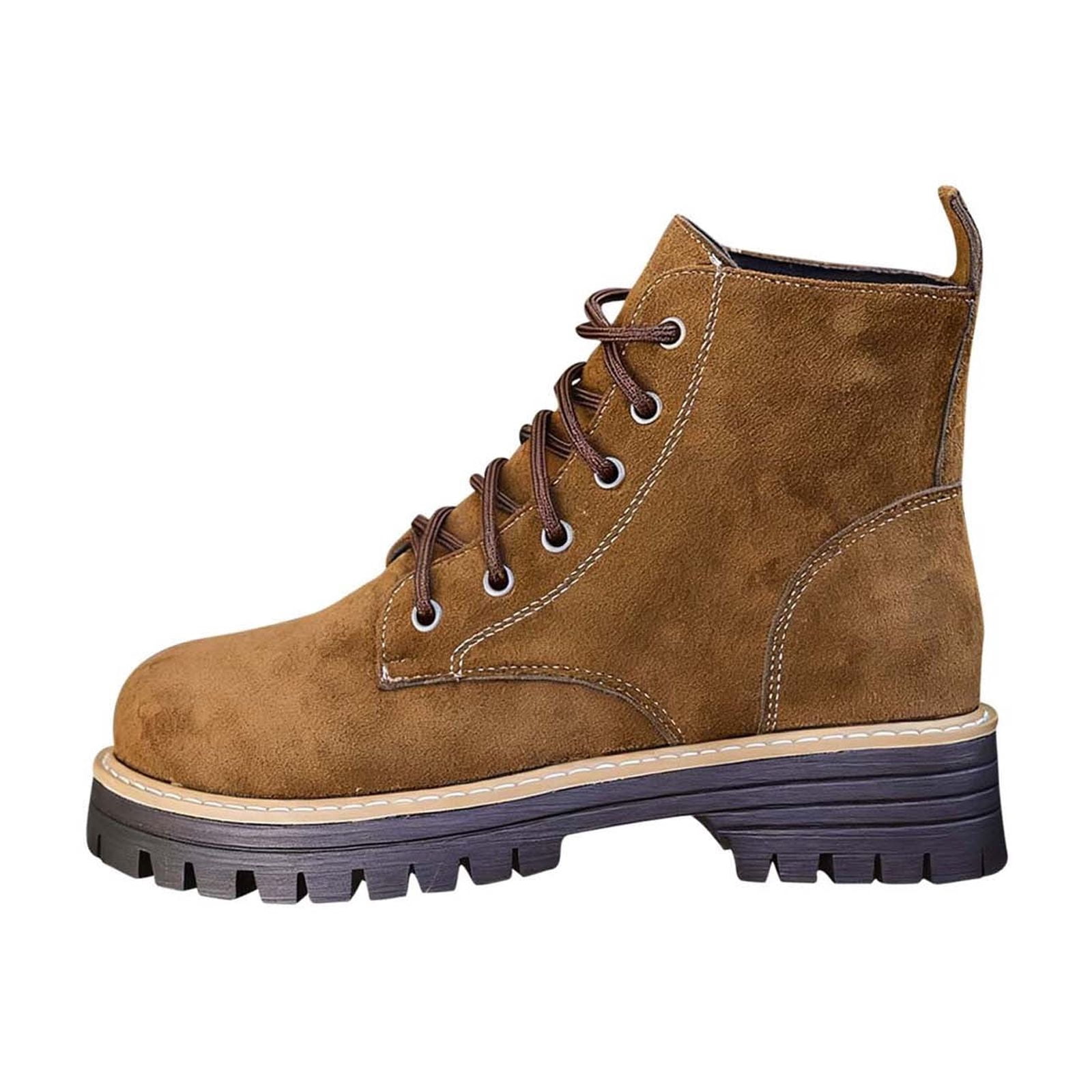 Hinvhai Women's Outdoor Waterproof Hiking Boot Snow Boots Walking Shoes Brown 8.5(41)