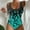 Blue, variant on Generic Women's High Waisted One Piece Swimsuit Tummy Control High Cut Bathing Suit Slimming Scoop Neck Swim Suits